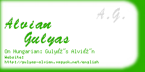 alvian gulyas business card